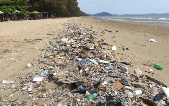 ขยะเกลื่อนหาดระยองยาวนับกิโลเมตร