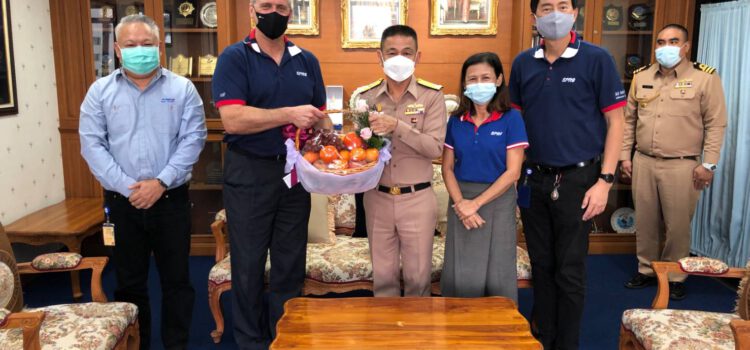 SPRC ร่วมแสดงความยินดีกับผู้บัญชาการทัพเรือภาคที่ ๑ ในโอกาสเข้ารับตำแหน่งใหม่