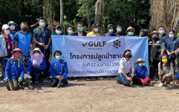 โครงการพัฒนาท่าเรืออุตสาหกรรมมาบตาพุด ระยะที่ 3 จับมือ เทศบาลต.เนินพระ ปลูกป่าชายเลน