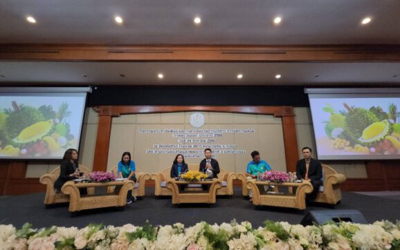 รองอธิบดีกรมส่งเสริมการเกษตร เปิดแถลงข่าวผลการดำเนินงานการบริหารจัดการผลไม้ภาคตะวันออก ปี 2566