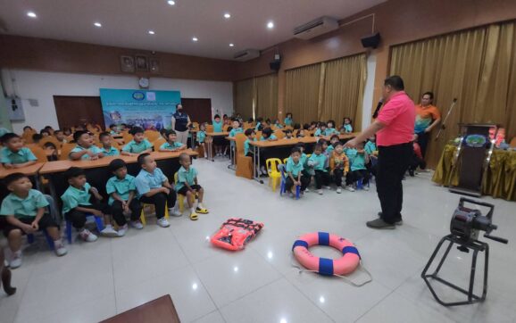 ทต.ทับมา เปิดโครงการเสริมสร้างทักษะความปลอดภัยของเด็กปฐมวัย โรงเรียนอนุบาลทับมา