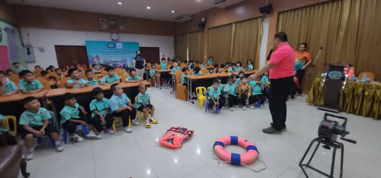ทต.ทับมา เปิดโครงการเสริมสร้างทักษะความปลอดภัยของเด็กปฐมวัย โรงเรียนอนุบาลทับมา