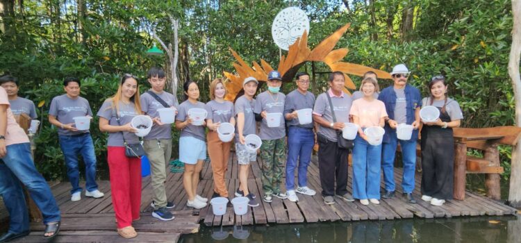 HMC นำสื่อมวลชนระยอง ปล่อยพันธุ์ปูแสมและปูทะเล คืนสู่ป่าชายเลน