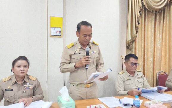 นายกเทศมนตรีตำบลทับมา แถลงนโยบายต่อสภาเทศบาลฯ ย้ำมุ่งพัฒนาท้องถิ่นตอบสนองความต้องการและเกิดประโยชน์สูงสุดต่อประชาชน