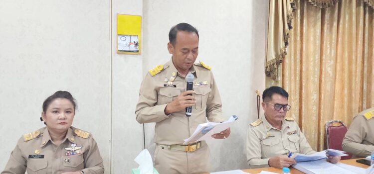 นายกเทศมนตรีตำบลทับมา แถลงนโยบายต่อสภาเทศบาลฯ ย้ำมุ่งพัฒนาท้องถิ่นตอบสนองความต้องการและเกิดประโยชน์สูงสุดต่อประชาชน