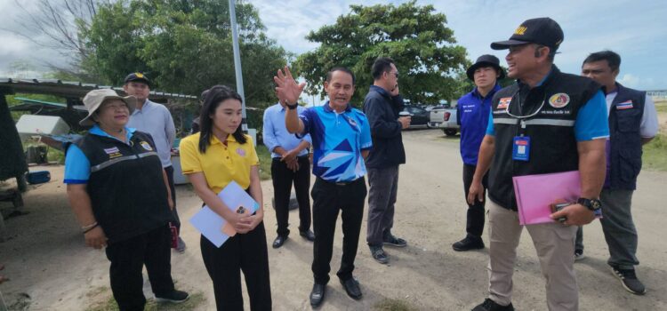 เจ้าหน้าที่ลงพื้นที่ตรวจสอบข้อเท็จจริงหลังได้รับร้องเรียน พบผู้บุกรุกปลูกสร้างที่พักรุกล้ำชายหาดหนองแฟบ