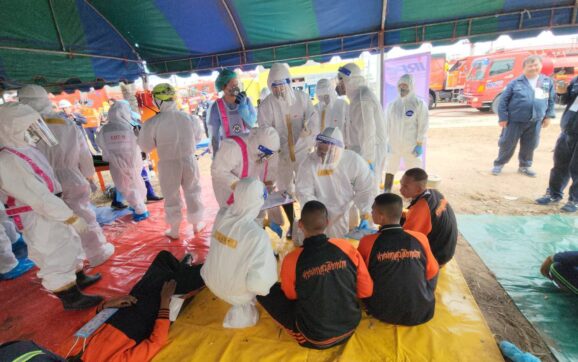 จ.ระยอง บูรณาการทุกภาคส่วนซ้อมแผนรับมือด้านสารเคมี วัตถุอันตรายระเบิดและอุบัติเหตุซ้ำซ้อน