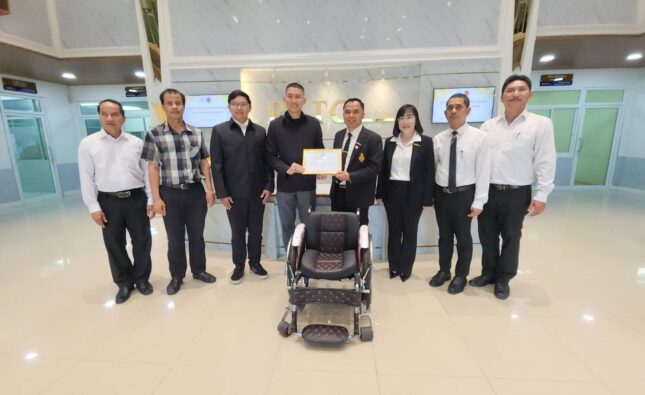 สมาคมส่งเสริมและพัฒนาคนพิการอำเภอภาชี ยกย่องเทคนิคระยอง ปรับแต่งรถวีลแชร์ให้นักกีฬาคนพิการทีมชาติ